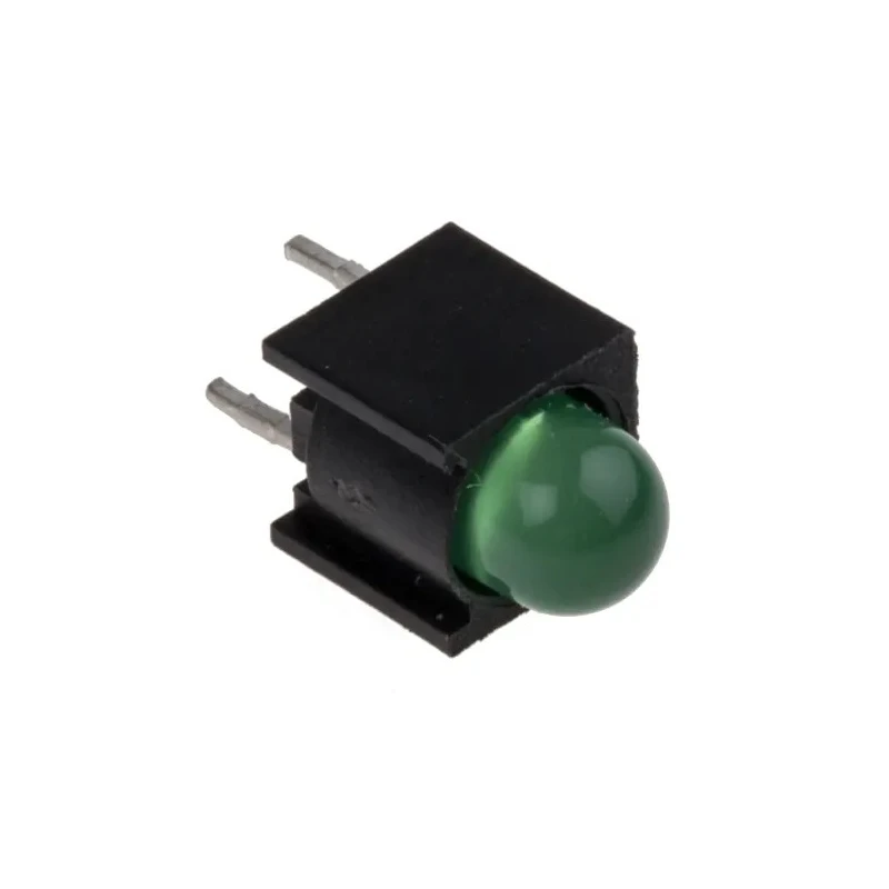 Dialight Green Top PCB LED Indicator 5 mm (T-1 3/4), 1 LED, 2.1 V, Single Colour 550-0204F