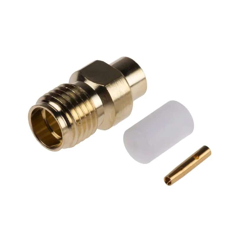 RS PRO Coaxial Connector Cable Female SMA, Straight Body Crimp Connector RG402 Subminiature 18GHz Operating 546-3125