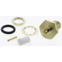 RS PRO Coaxial Connector Panel Mount Female SMA Straight Body Crimp 18GHz Gold Plated 546-3153