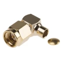 RS PRO Coaxial Connector Cable Male SMA 50 Ω Right Angle Body Solder 546-3096