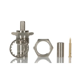 RS PRO Coaxial Connector Panel Mount Female BNC 50 Ω Straight Body Crimp 4GHz 85°C 546-2784