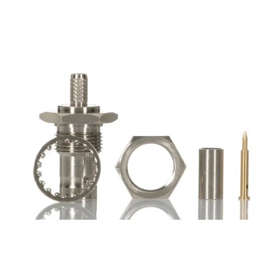 RS PRO Coaxial Connector Panel Mount Female BNC 50 Ω Straight Body Crimp 4GHz 85°C 546-2784