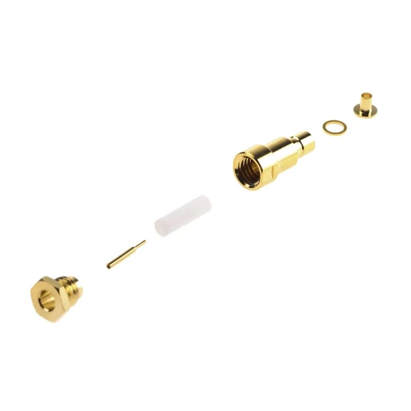 RS PRO Coaxial Connector Cable Male SMB 50 Ω Straight Body Clamp 546-3311