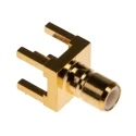 RS PRO Coaxial Connector PCB Mount Female SMB Connector 50 Ω Impedance, Straight Body, Solder Termination, Gold 546-3399