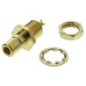 RS PRO Coaxial Connector Panel Mount Male SMB, 50 Ω, Straight Body Solder 546-3383