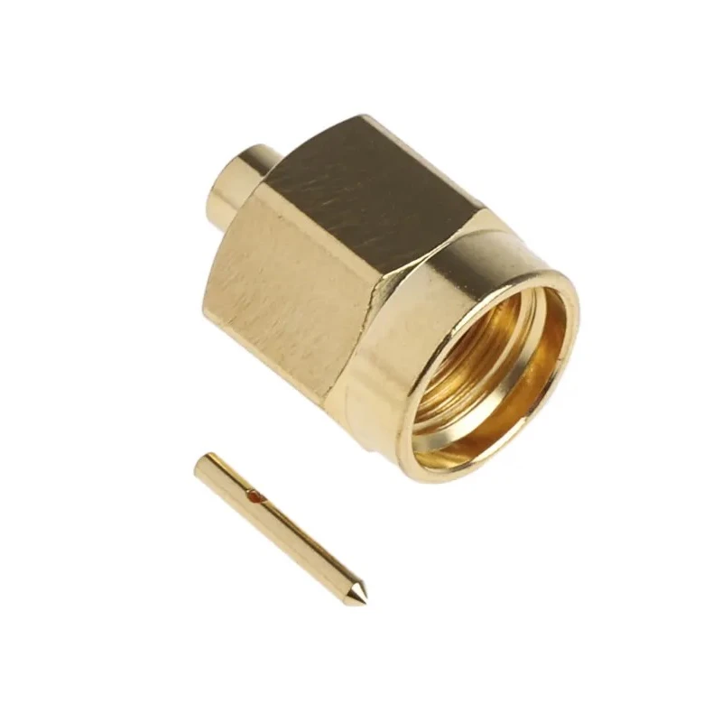 RS PRO SMA Series Coaxial Connector Cable Male SMA 50 Ω Straight Body Solder 546-3080