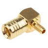 RS PRO 50 Ω Right Angle Coaxial Connector Cable Male SMB, Gold Plated, Crimp Termination RG174A/U 4GHz 546-3377