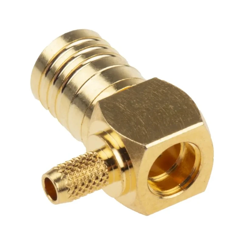 RS PRO 50 Ω Right Angle Coaxial Connector Cable Male SMB, Gold Plated, Crimp Termination RG174A/U 4GHz 546-3377