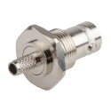 RS PRO Coaxial Connector Panel Mount Female BNC 50 Ω Straight Body Crimp 546-3743