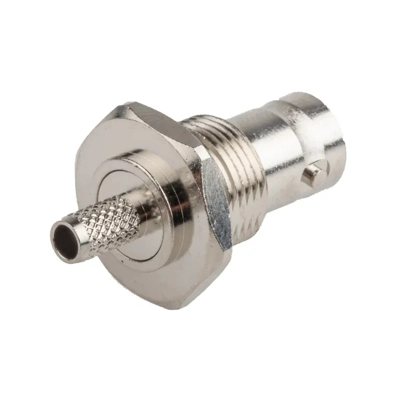 RS PRO Coaxial Connector Panel Mount Female BNC 50 Ω Straight Body Crimp 546-3743
