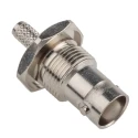 RS PRO Coaxial Connector Panel Mount Female BNC 50 Ω Straight Body Crimp 546-3743