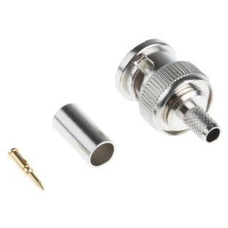 RS PRO Coaxial Connector Cable Male BNC, 50 Ω, Straight Body, Crimp Termination, RG58 Cable, 4 GHz Operating 546-3721