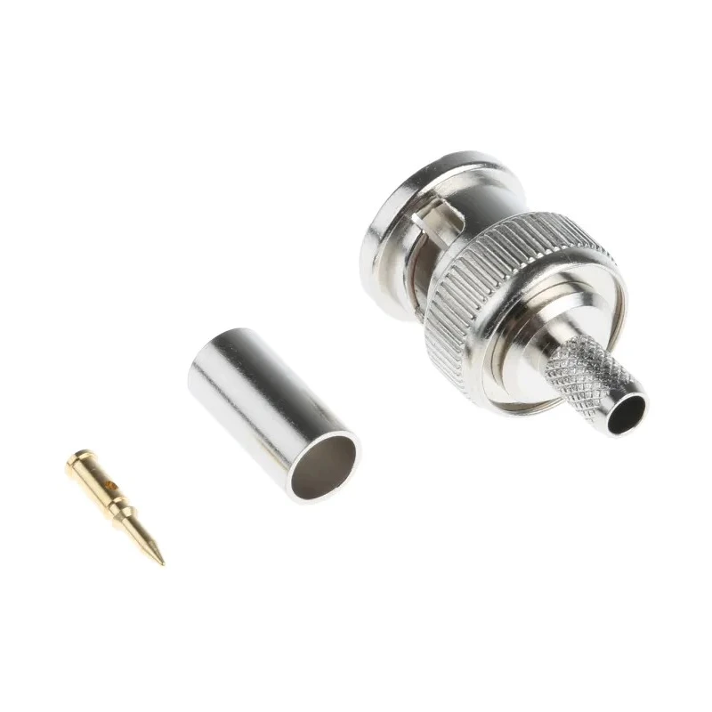 RS PRO Coaxial Connector Cable Male BNC, 50 Ω, Straight Body, Crimp Termination, RG58 Cable, 4 GHz Operating 546-3721