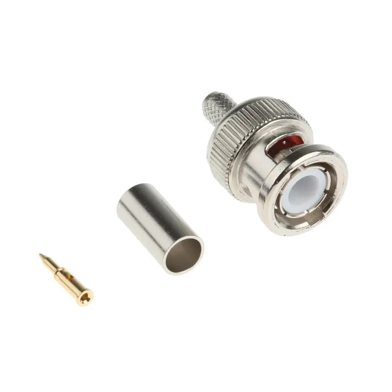 RS PRO Coaxial Connector Cable Male BNC, 50 Ω, Straight Body, Crimp Termination, RG58 Cable, 4 GHz Operating 546-3721