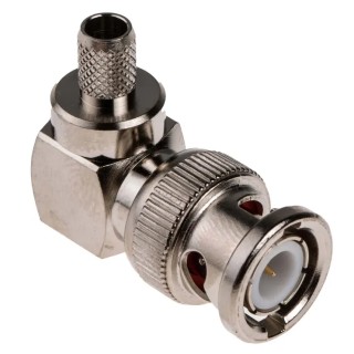 RS PRO Coaxial Connector Cable Male BNC, 75 Ω, Right Angle Body Crimp 546-3888