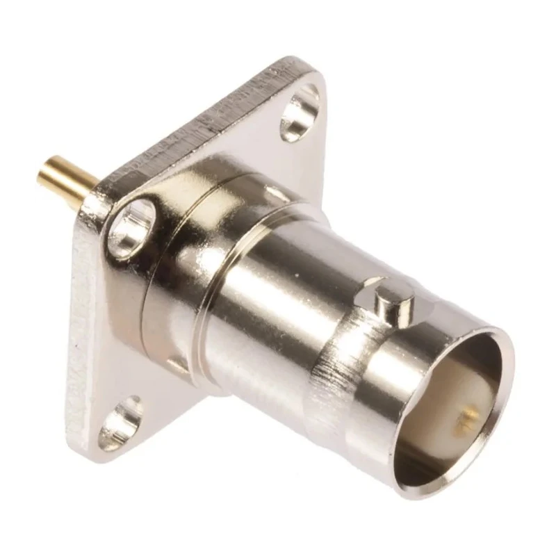 RS PRO Coaxial Connector Flange Female BNC, 50 Ω, Straight Body, Solder Termination, 4 GHz Operating Frequency 546-4005