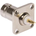 RS PRO Coaxial Connector Flange Female BNC, 50 Ω, Straight Body, Solder Termination, 4 GHz Operating Frequency 546-4005