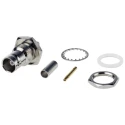 RS PRO Coaxial Connector Panel Mount Female BNC 75 Ω Straight Body Crimp 546-3923