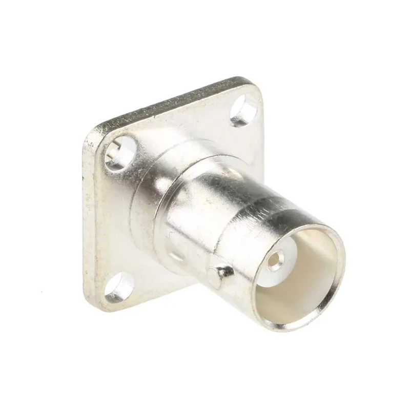 RS PRO Coaxial Connector Flange Female BNC, 50 Ω, Straight Body Solder 546-4487