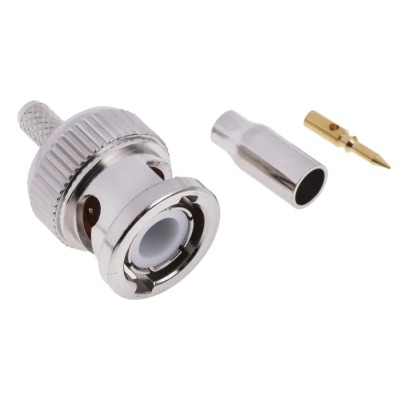RS PRO Coaxial Connector Cable Male BNC, 50 Ω, Straight Body Crimp, RG174 Cable, 4GHz Operating Frequency 546-3620