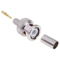 RS PRO Coaxial Connector Cable Male BNC 75 Ω Straight Body Crimp 4 GHz Operating Frequency 546-4869