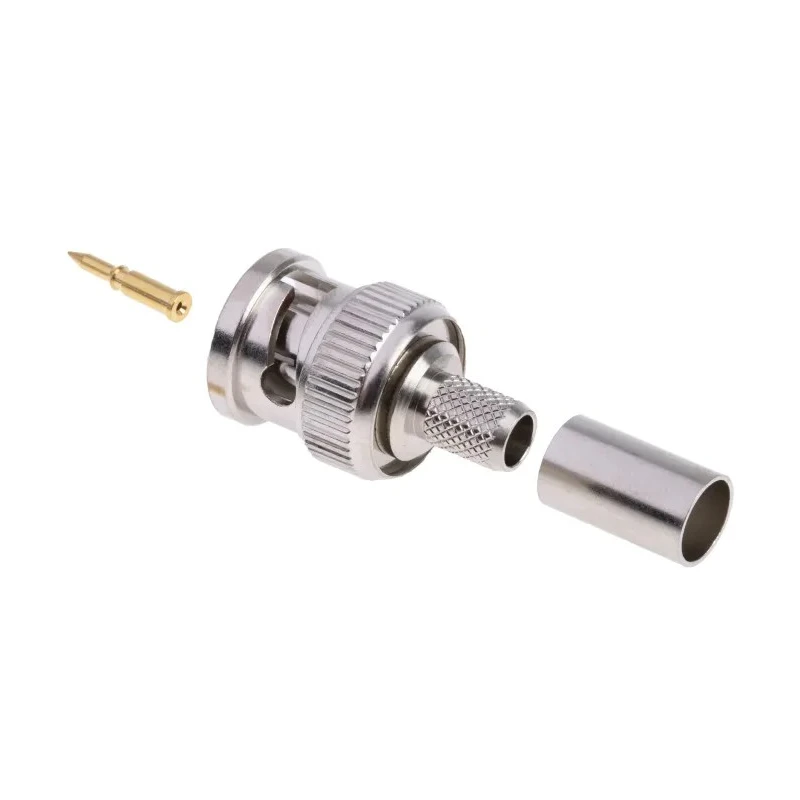 RS PRO Coaxial Connector Cable Male BNC 75 Ω Straight Body Crimp 4 GHz Operating Frequency 546-4869