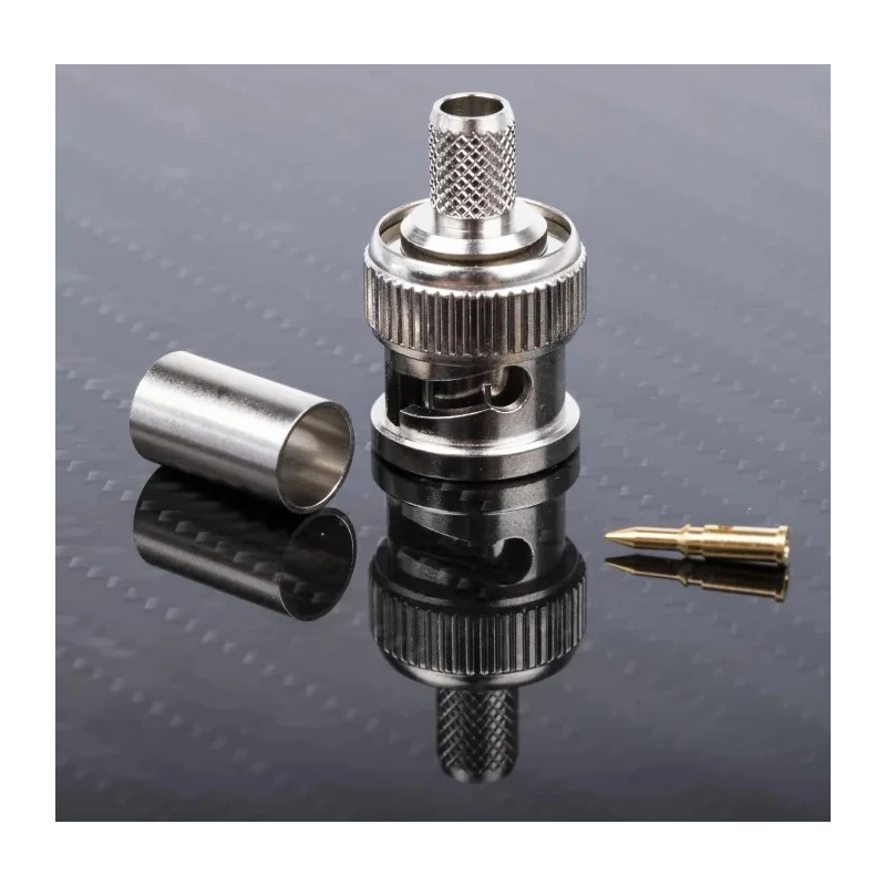 RS PRO Coaxial Connector Cable Male BNC 75 Ω Straight Body Crimp 4 GHz Operating Frequency 546-4869