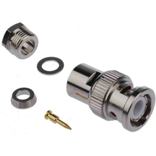 RS PRO Coaxial Connector Cable Male BNC 50 Ω Straight Body Clamp 546-4875