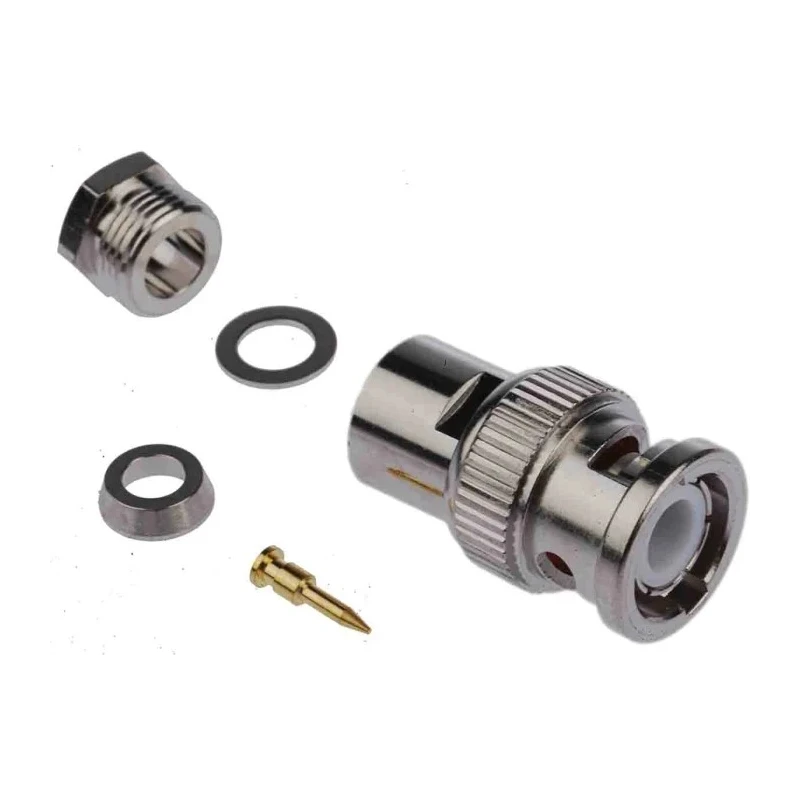 RS PRO Coaxial Connector Cable Male BNC 50 Ω Straight Body Clamp 546-4875