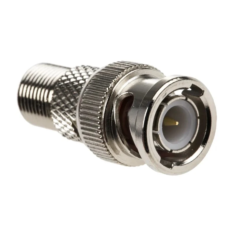 RS PRO Straight RF Adapter BNC Plug to F Socket 1GHz Nickel Plated Coaxial 546-5086