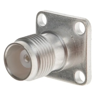 RS PRO Coaxial Connector Bulkhead Mount Female TNC, 50 Ω, Straight Body Solder 546-5238