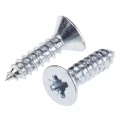 RS PRO Bright Zinc Steel Countersunk Head Self-Tapping Screw 19mm Thread Size 10 546-5575