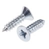 RS PRO Bright Zinc Steel Countersunk Head Self-Tapping Screw 19mm Thread Size 10 546-5575