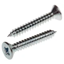 RS PRO Bright Zinc Steel Countersunk Head Self-Tapping Screw 32 mm Thread Size 10 546-5597
