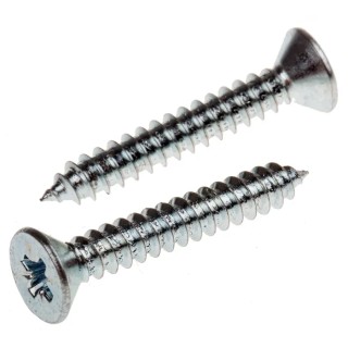 RS PRO Bright Zinc Steel Countersunk Head Self-Tapping Screw 32 mm Thread Size 10 546-5597