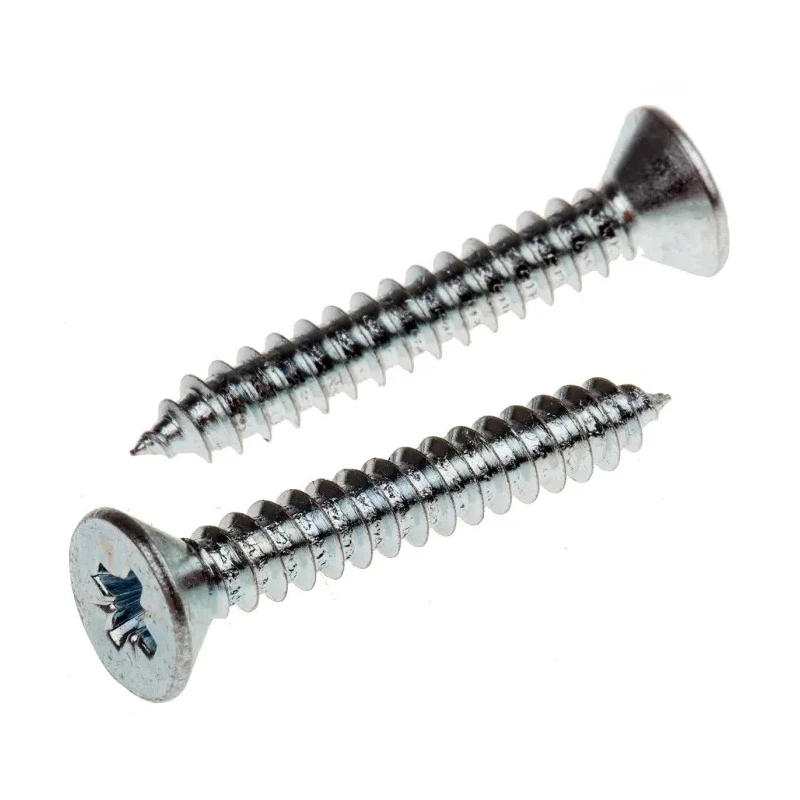 RS PRO Bright Zinc Steel Countersunk Head Self-Tapping Screw 32 mm Thread Size 10 546-5597