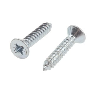 RS PRO Bright Zinc Steel Countersunk Head Self-Tapping Screw 25 mm Thread Size 10 546-5581