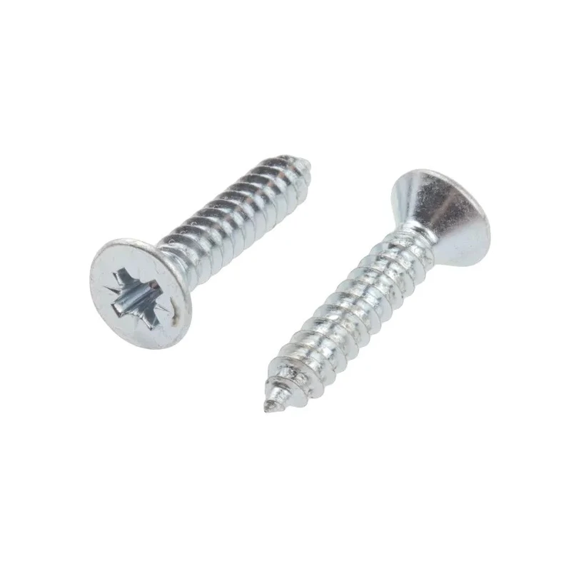 RS PRO Bright Zinc Steel Countersunk Head Self-Tapping Screw 25 mm Thread Size 10 546-5581