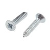 RS PRO Bright Zinc Steel Countersunk Head Self-Tapping Screw 25 mm Thread Size 10 546-5581