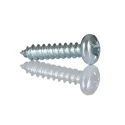RS PRO Bright Zinc Steel Pan Head Self-Tapping Screw 13 mm Thread Size 4 Pozidriv Drive DIN 7981C Grade A4 546-5632