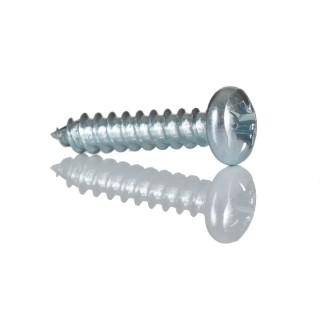 RS PRO Bright Zinc Steel Pan Head Self-Tapping Screw 13 mm Thread Size 4 Pozidriv Drive DIN 7981C Grade A4 546-5632