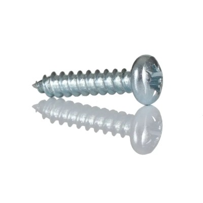 RS PRO Bright Zinc Steel Pan Head Self-Tapping Screw 13 mm Thread Size 4 Pozidriv Drive DIN 7981C Grade A4 546-5632