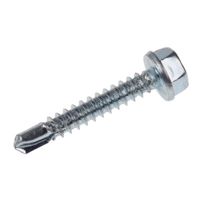 RS PRO Bright Zinc Steel Pan Head Self-Drilling Screw 4.2 mm Diameter 25 mm Length Model 546-5828