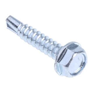 RS PRO Bright Zinc Steel Pan Head Self-Drilling Screw 4.8 mm Diameter 25 mm Length Model 546-5862