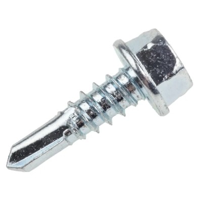 RS PRO Bright Zinc Steel Hex Head Self-Drilling Screw 5.5 mm Diameter 19 mm Length DIN 7504K 546-5878