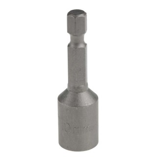 Wera Hex Socket Screwdriver Bit, 6.35 mm Drive Size, 10 mm Tip Size, 50 mm Overall Length, Magnetic, Germany 125-0405