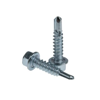 RS PRO Bright Zinc Steel Pan Head Self-Drilling Screw 5.5 mm Diameter 25 mm Length 546-5884