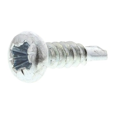 RS PRO Bright Zinc Steel Self-Drilling Screw Pan Head 3.5 mm Diameter 13 mm Length Pozidriv Drive Model 546-5935
