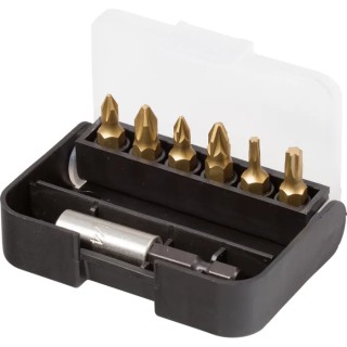 RS PRO Pozidriv Torx Phillips Screwdriver Bit Set 7 Pieces Stainless Steel 1/4 in Drive Size 50mm Length 125-0438
