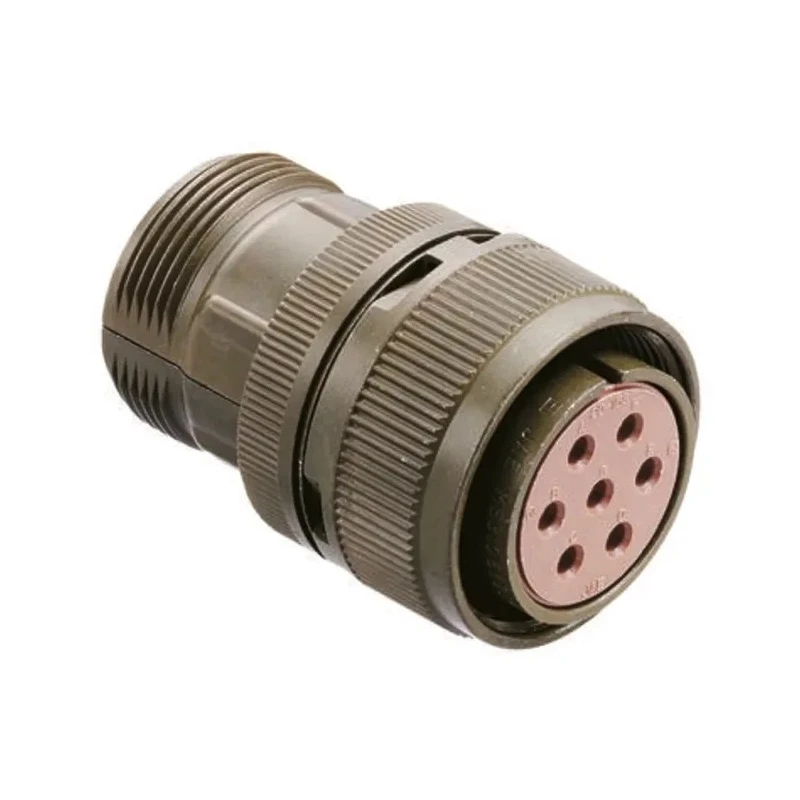JAE Mil Spec Circular Connector Copper Alloy Straight 3 Way Cable Male Female Contacts 500V 13A Shell Size N/MS3106B14S-7S